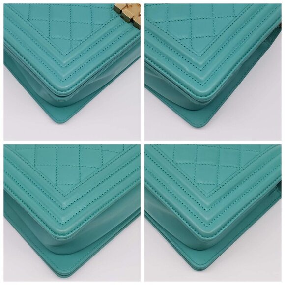 CHANEL Boy Green Leather Shoulder Bag 2650-080524 - Picture 9 of 16